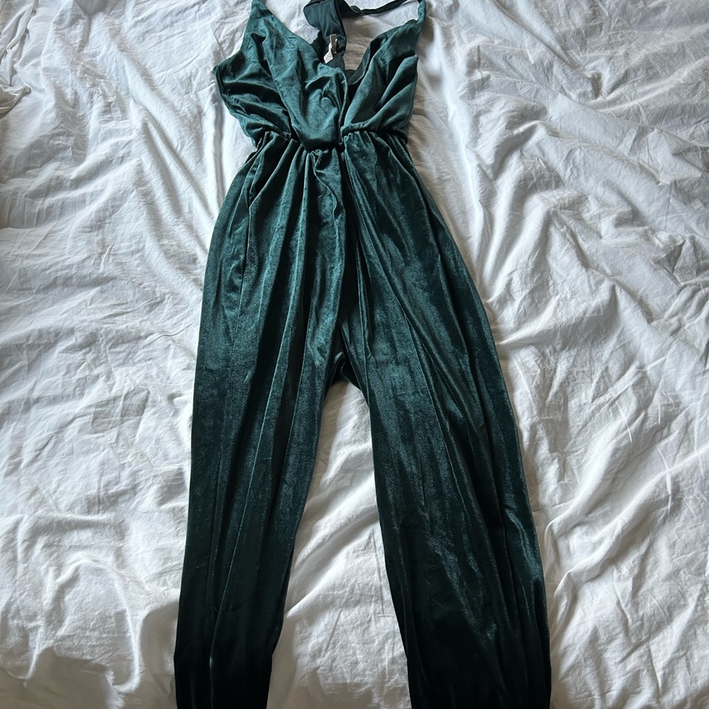 Velvet green bodysuit